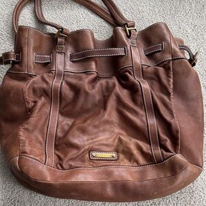 Burberry Rich Brown Leather Shoulder Bag